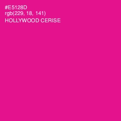 #E5128D - Hollywood Cerise Color Image