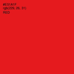 #E51A1F - Red Color Image