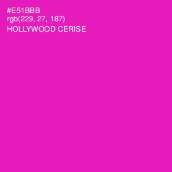 #E51BBB - Hollywood Cerise Color Image