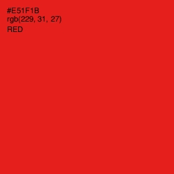 #E51F1B - Red Color Image