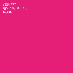 #E51F77 - Rose Color Image