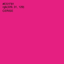 #E51F81 - Cerise Color Image