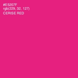 #E5207F - Cerise Red Color Image