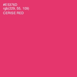 #E5376D - Cerise Red Color Image