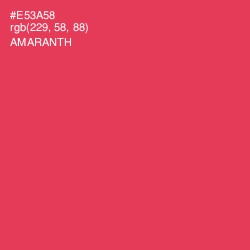 #E53A58 - Amaranth Color Image