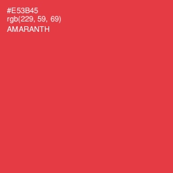 #E53B45 - Amaranth Color Image