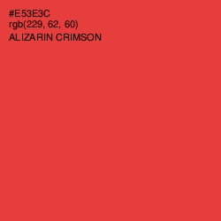 #E53E3C - Alizarin Crimson Color Image