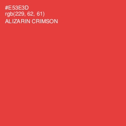 #E53E3D - Alizarin Crimson Color Image