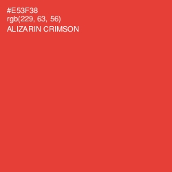 #E53F38 - Alizarin Crimson Color Image