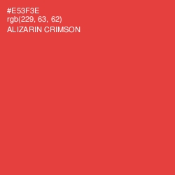 #E53F3E - Alizarin Crimson Color Image