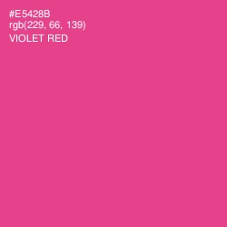 #E5428B - Violet Red Color Image