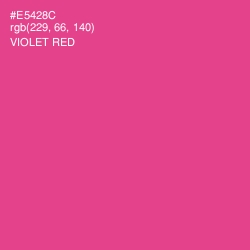 #E5428C - Violet Red Color Image
