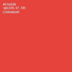 #E5433B - Cinnabar Color Image