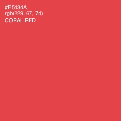 #E5434A - Coral Red Color Image