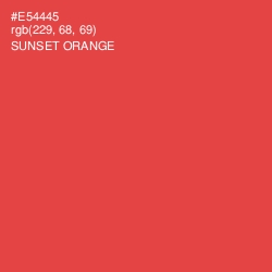 #E54445 - Sunset Orange Color Image