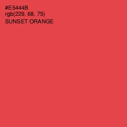 #E5444B - Sunset Orange Color Image