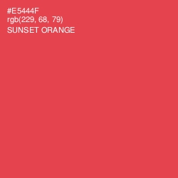 #E5444F - Sunset Orange Color Image