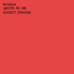 #E54544 - Sunset Orange Color Image