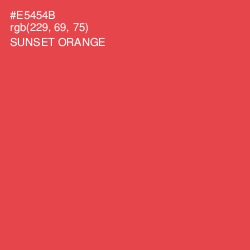 #E5454B - Sunset Orange Color Image