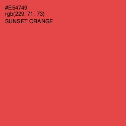 #E54749 - Sunset Orange Color Image