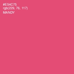 #E54C75 - Mandy Color Image