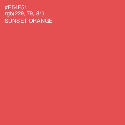 #E54F51 - Sunset Orange Color Image