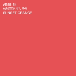 #E55154 - Sunset Orange Color Image