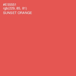 #E55551 - Sunset Orange Color Image