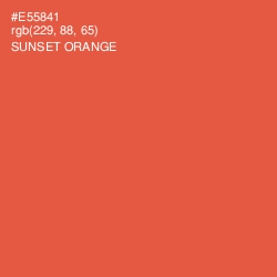 #E55841 - Sunset Orange Color Image