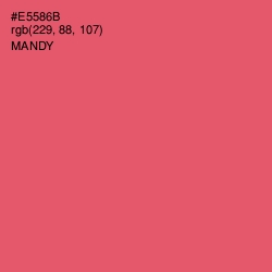 #E5586B - Mandy Color Image