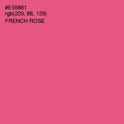 #E55881 - French Rose Color Image