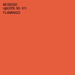 #E55D3D - Flamingo Color Image