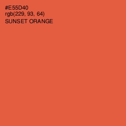 #E55D40 - Sunset Orange Color Image