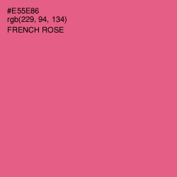 #E55E86 - French Rose Color Image