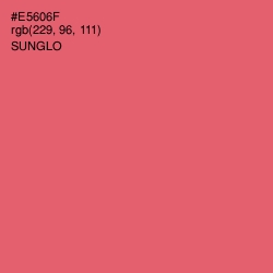 #E5606F - Sunglo Color Image