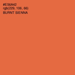 #E56A42 - Burnt Sienna Color Image