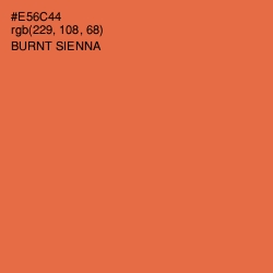 #E56C44 - Burnt Sienna Color Image