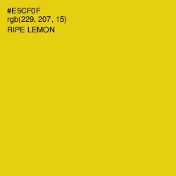 #E5CF0F - Ripe Lemon Color Image