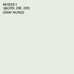 #E5EEE1 - Gray Nurse Color Image