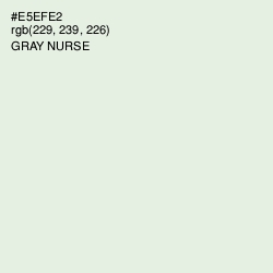 #E5EFE2 - Gray Nurse Color Image