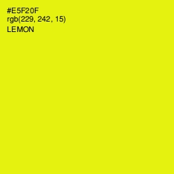 #E5F20F - Lemon Color Image