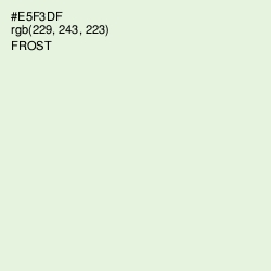 #E5F3DF - Frost Color Image