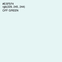 #E5F5F4 - Off Green Color Image