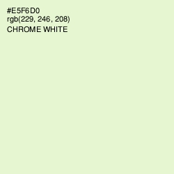 #E5F6D0 - Chrome White Color Image