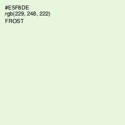 #E5F8DE - Frost Color Image