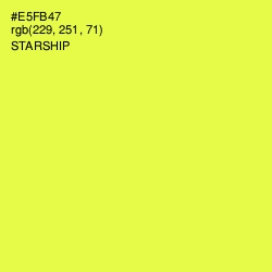 #E5FB47 - Starship Color Image