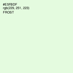 #E5FBDF - Frost Color Image