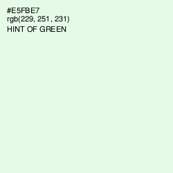 #E5FBE7 - Hint of Green Color Image