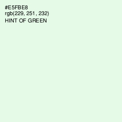 #E5FBE8 - Hint of Green Color Image