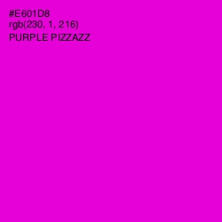 #E601D8 - Purple Pizzazz Color Image